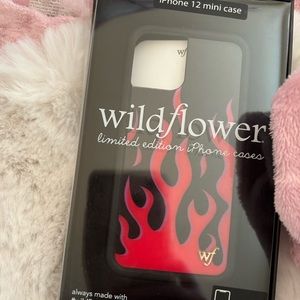 pink flame wildflower phone case